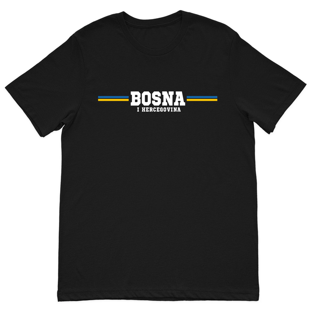 Bosna Supporter T Shirt Black Bosnia Pride Shirt