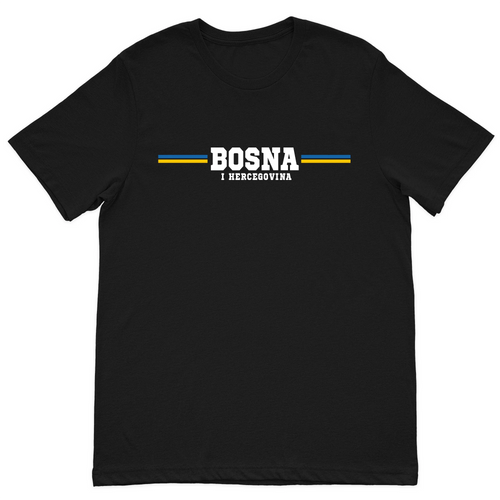 Bosna Supporter T Shirt Black Bosnia Pride Shirt