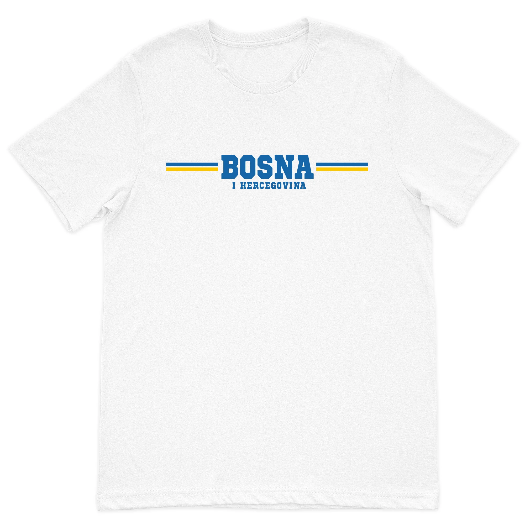 White Bosna Supporter T Shirt Bosnia Pride Shirt