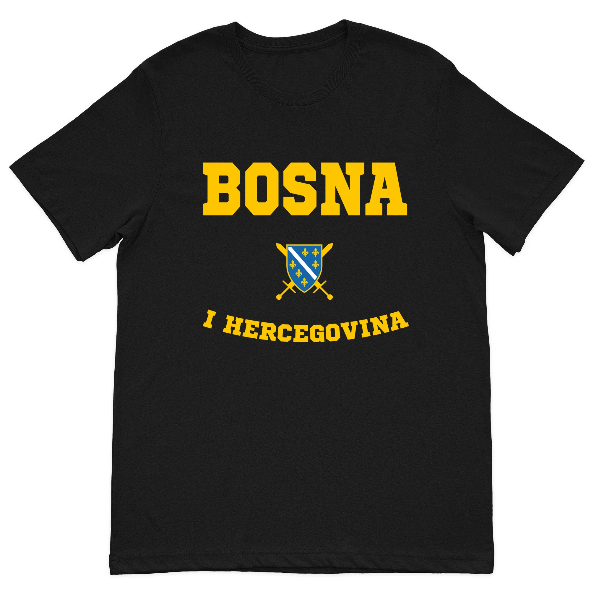 Bosna Ljiljani T Shirt Black Bosnia Heritage Shirt