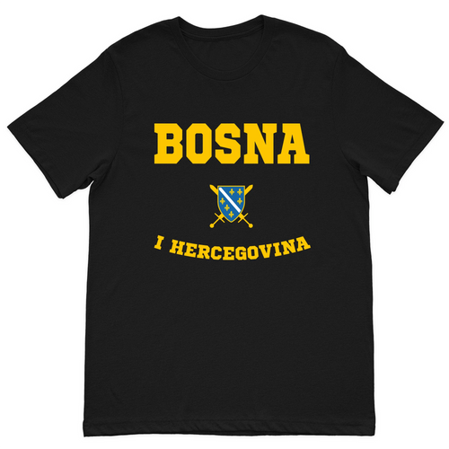 Bosna Ljiljani T Shirt Black Bosnia Heritage Shirt