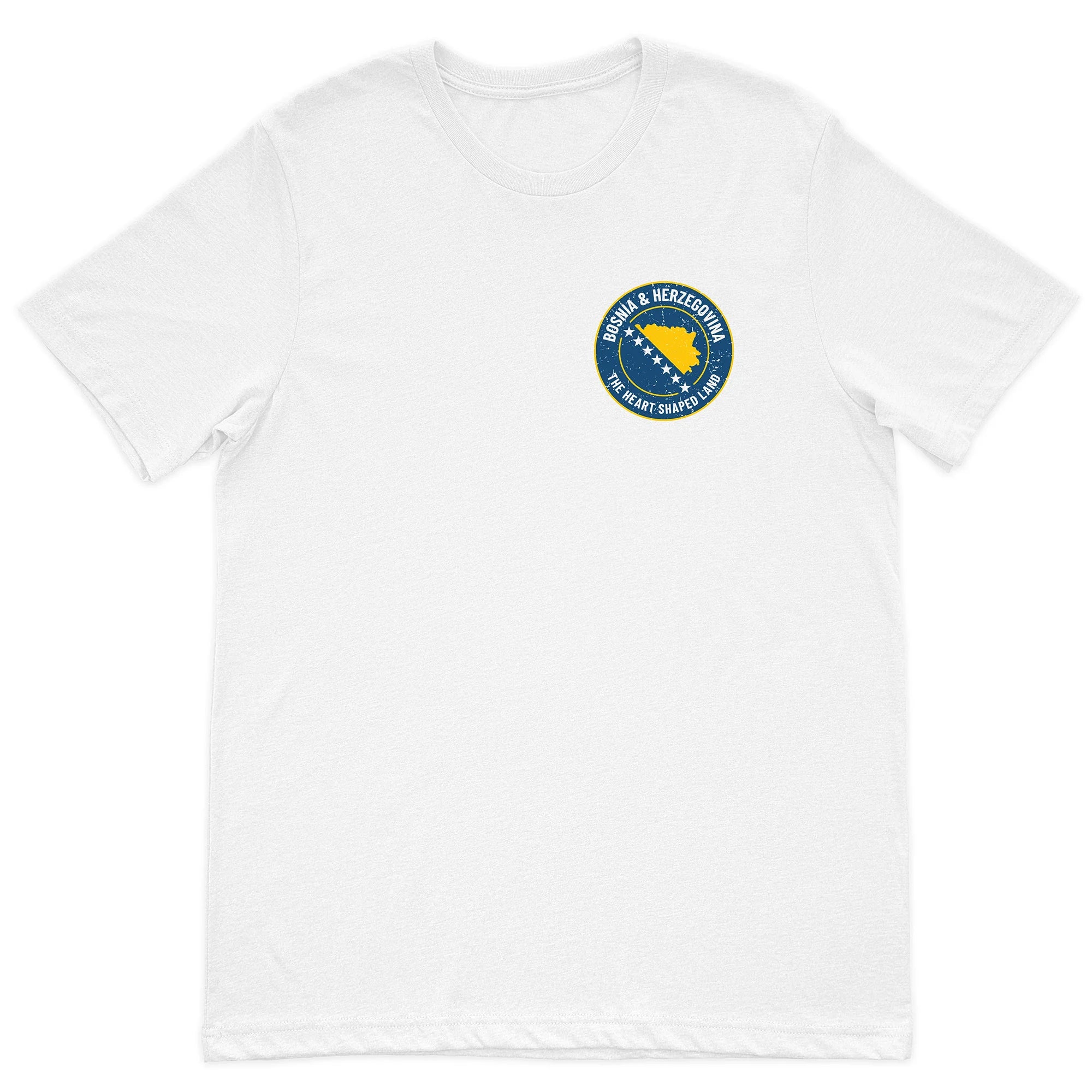 White Bosnia & Herzegovina The Heart Shaped Land t-shirt front view