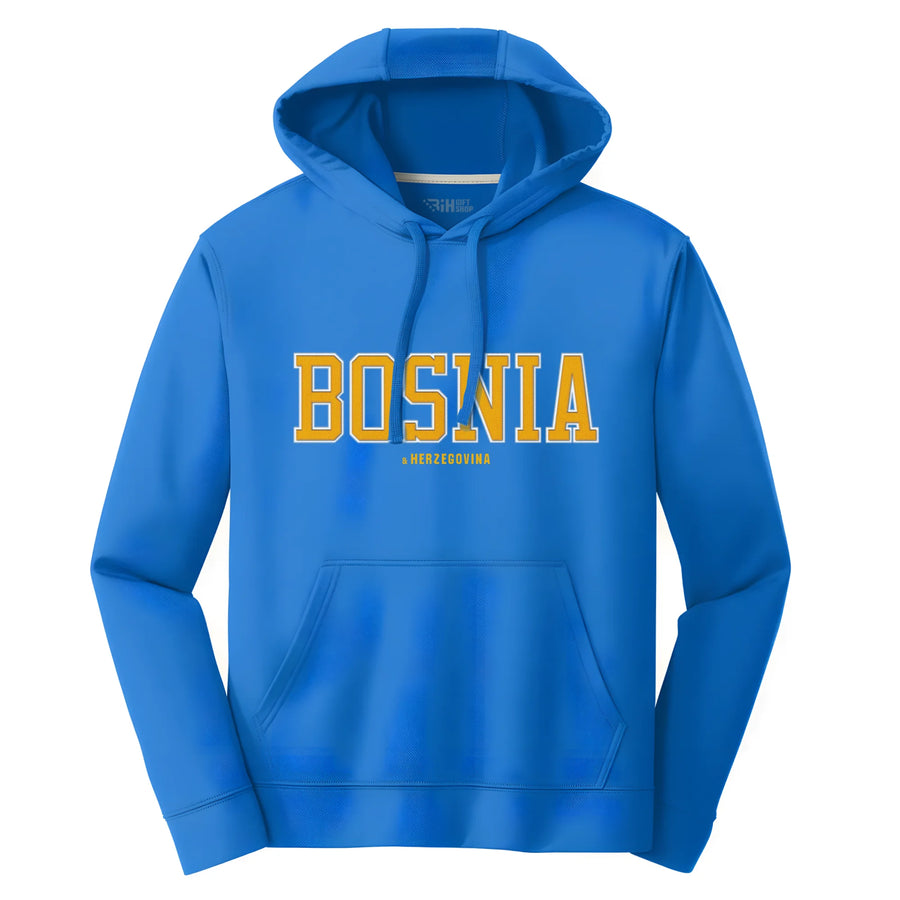 Bosnia and Herzegovina Hoodie Blue Front View