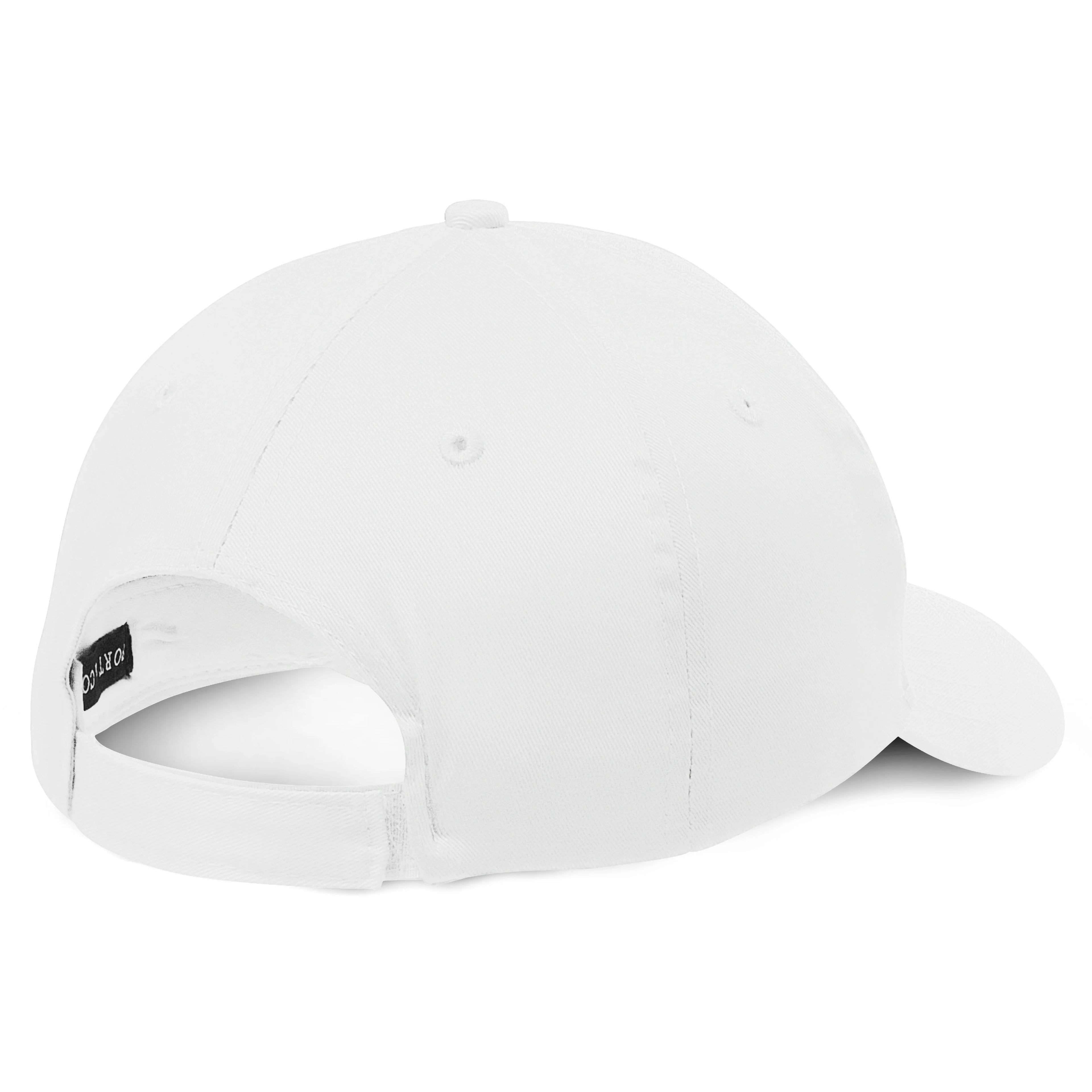 White Bosnia baseball cap shown from the back