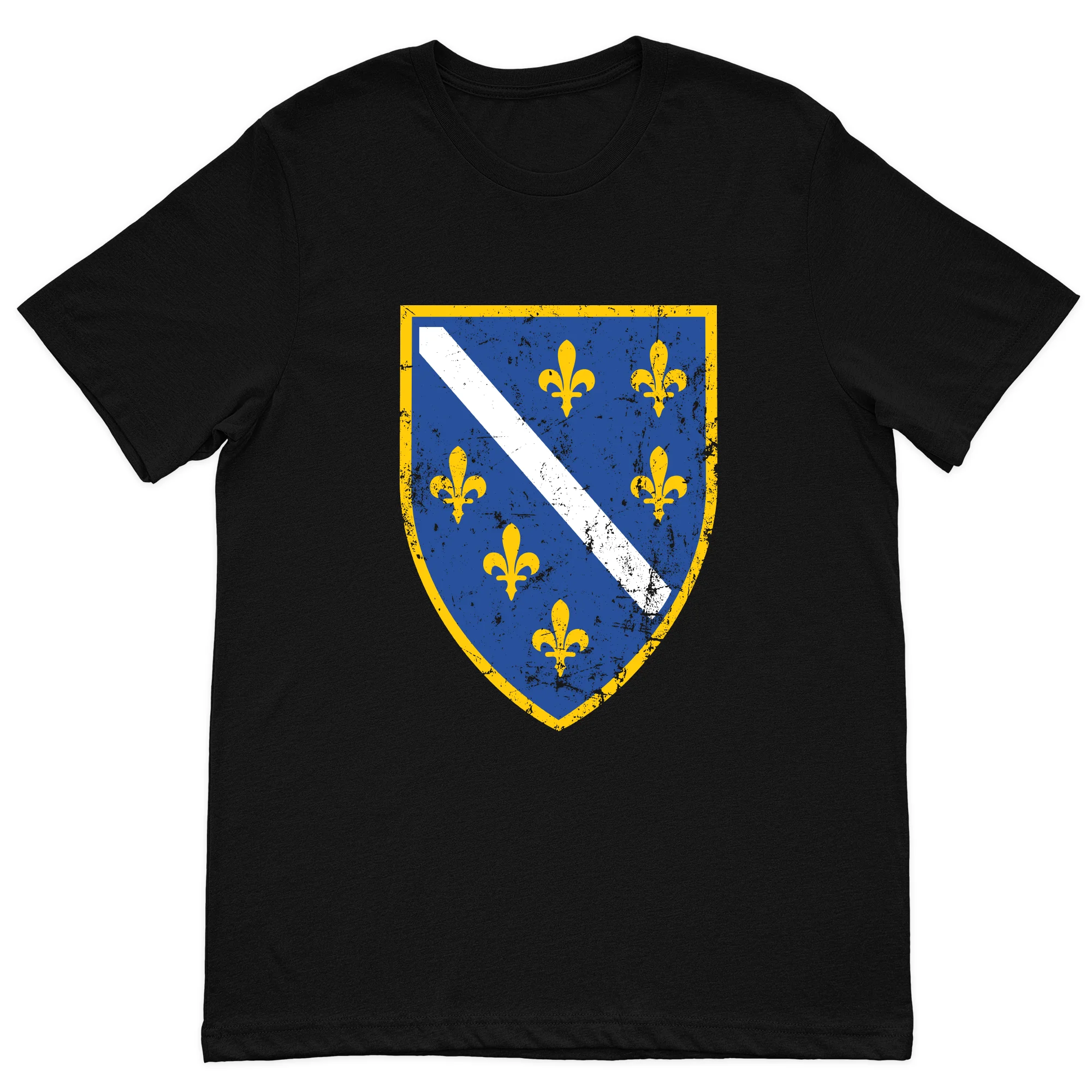 Bold Ljiljani T Shirt Black Bosnia Heritage Shirt