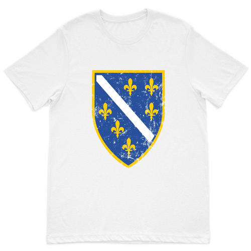 White Bold Ljiljani T Shirt Bosnia Heritage Shirt