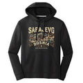 Black Sarajevo Bosnia and Herzegovina hoodie featuring vintage city landmark design