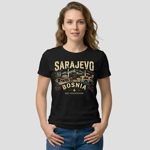 Women wearing Sarajevo Bosnia T-Shirt