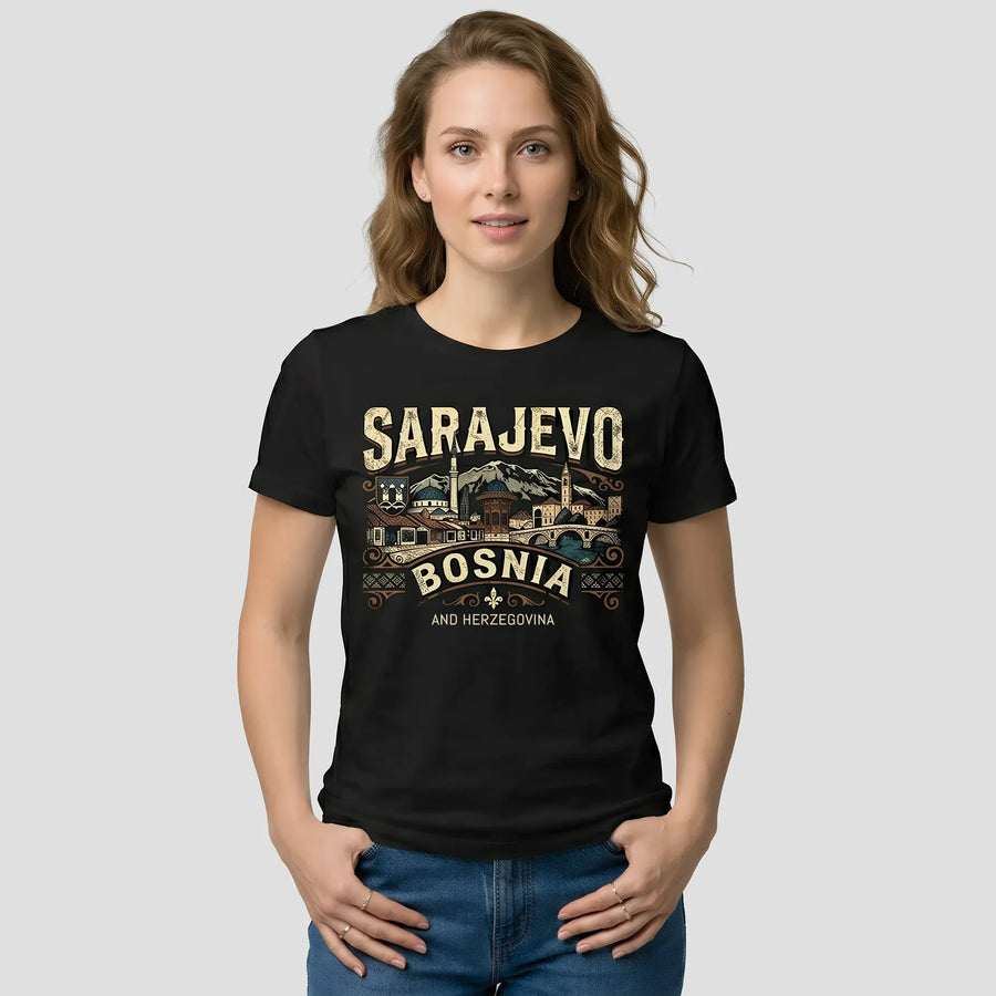 Women wearing Sarajevo Bosnia T-Shirt