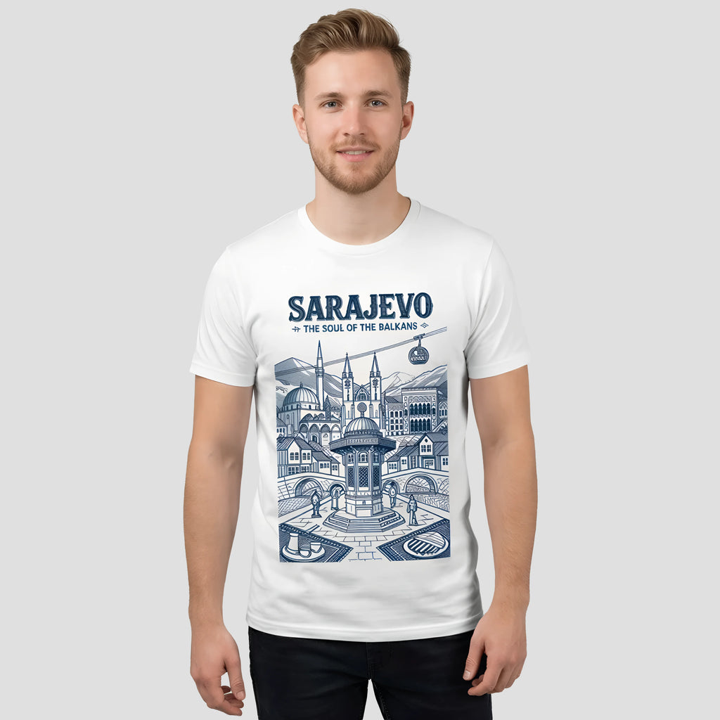 Men wearing Sarajevo Soul T-shirt