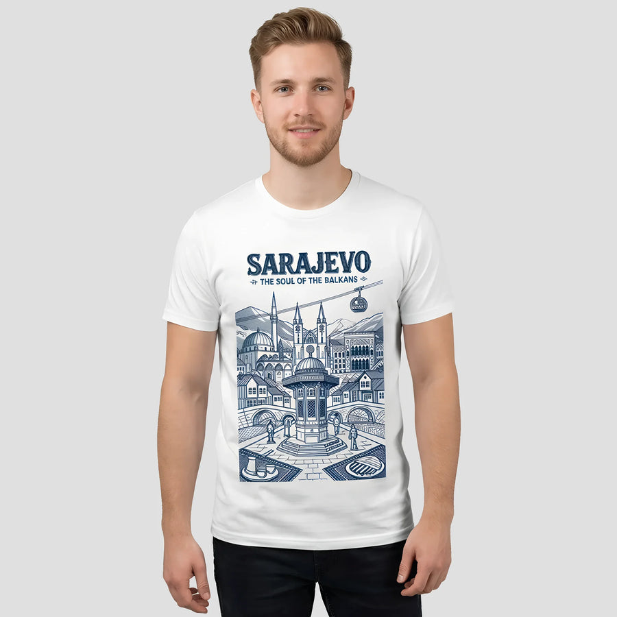 Men wearing Sarajevo Soul T-shirt