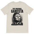 The Original Gangsta vintage Balkan-inspired graphic t-shirt featuring a bold retro portrait on a premium sand cotton t-shirt.