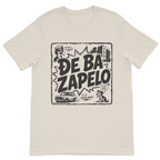Đe Ba Zapelo Bosnian comedy inspired graphic t-shirt featuring a nostalgic Balkan design on a premium cream t-shirt.