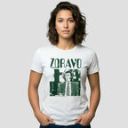 Women wearing Zdravo t-shirt