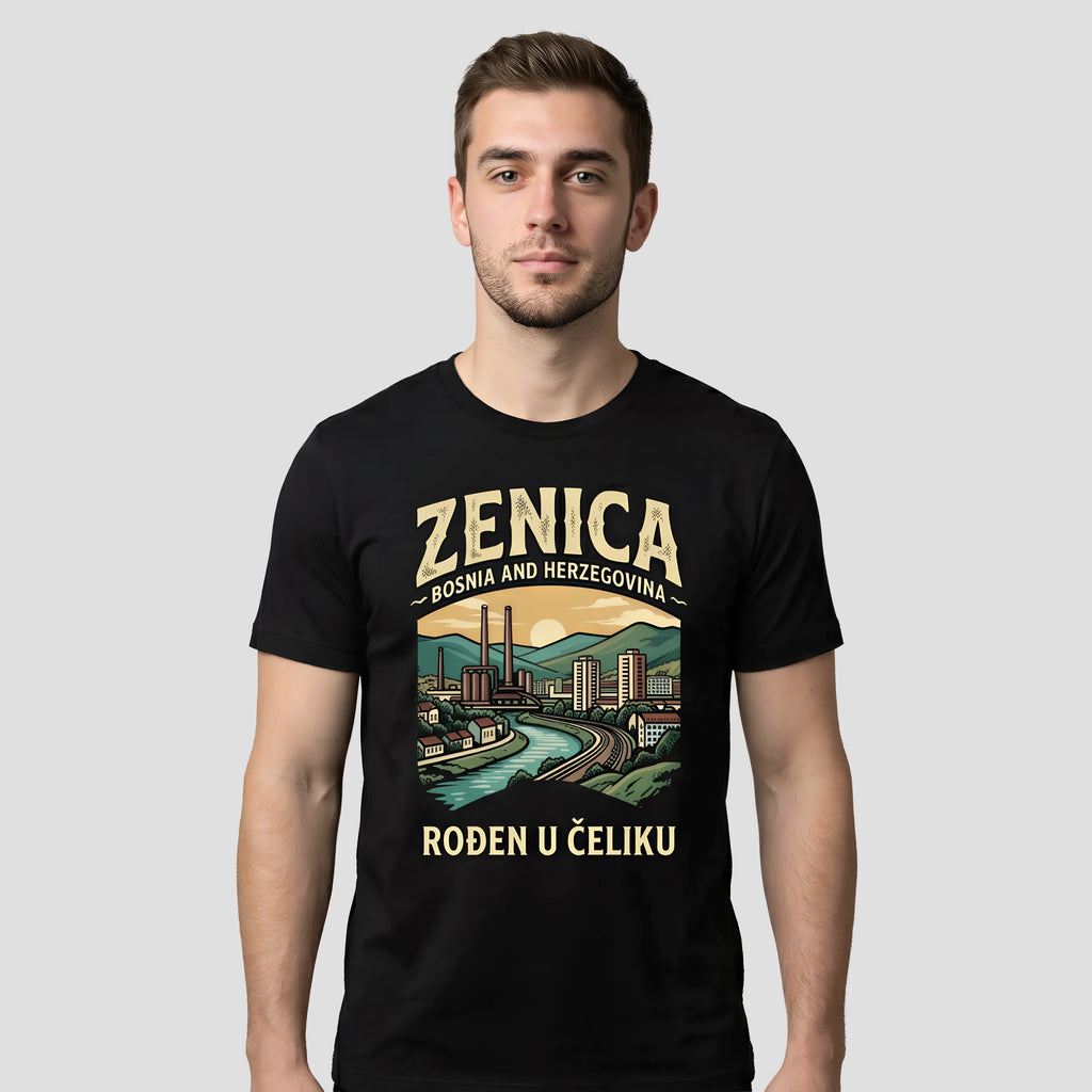 Man wearing Zenica t-shirt